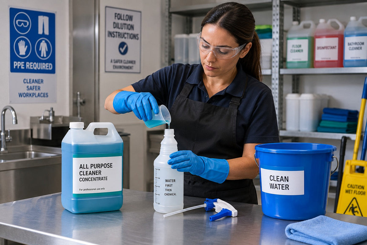 Cleaning Chemical Dilution Ratios Explained: 1 in 20, 1:20, 20:1 and mL per Litre