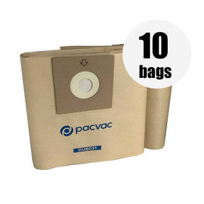 Pacvac Glide 300 Packet of 10 genuine Pacvac DUB031 paper dust bags.