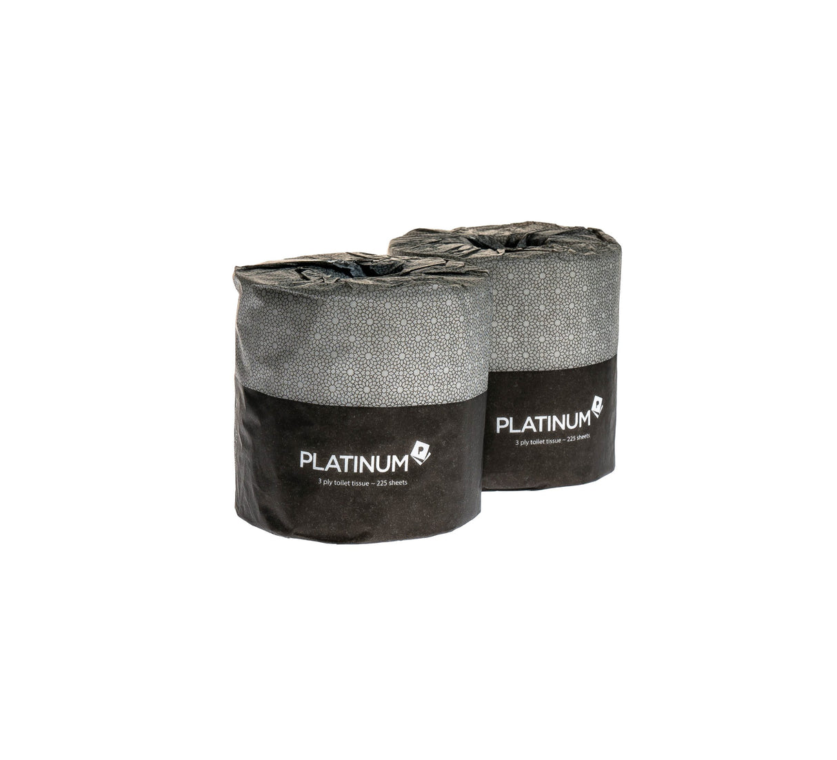 Carton of 48 Platinum toilet paper rolls for hospitality settings.