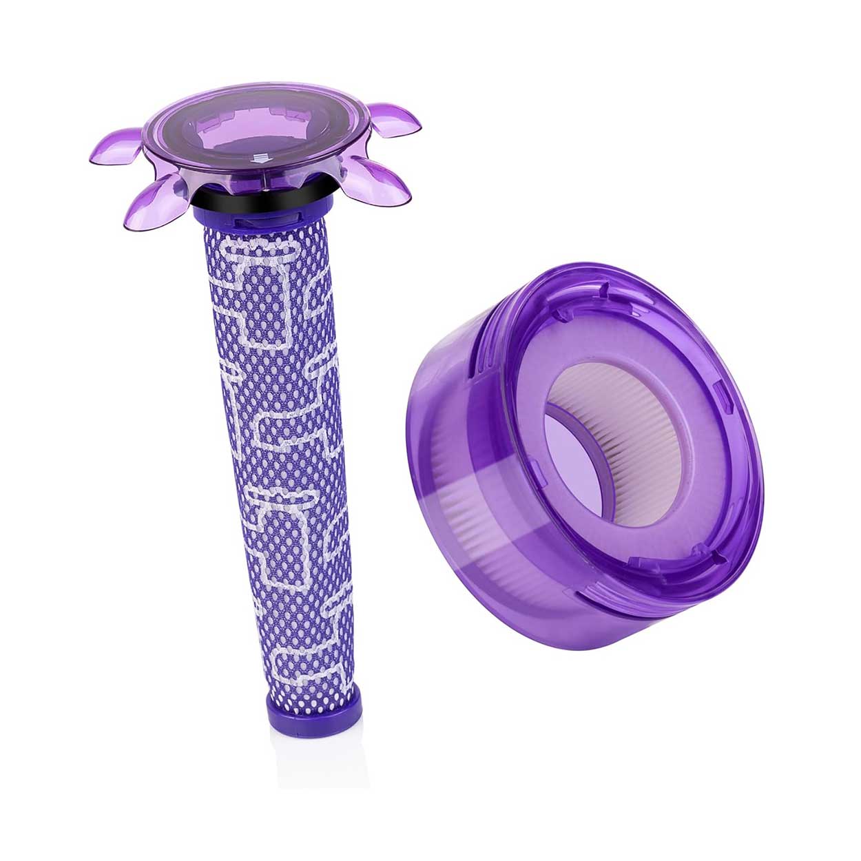 Replacement filter kit for Dyson V7 Advanced SV37 and V8 SV25 cordless vacuums.