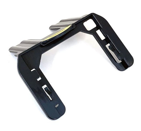 Black dust bag mounting bracket for securing vacuum bags in a Sauber Regal 9001PH.