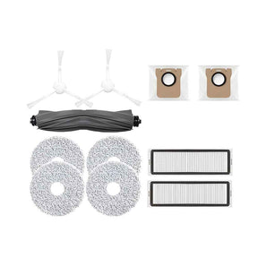 Dreame L10s Ultra replacement accessories kit with roller brush side brushes filters mop pads and dust bags.