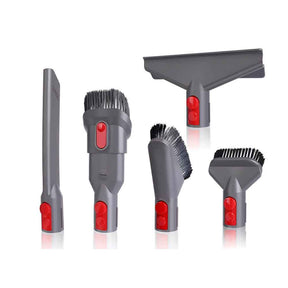 5 piece compatible accessory tool kit showing quick release clips for Dyson V8 and V11 vacuums.