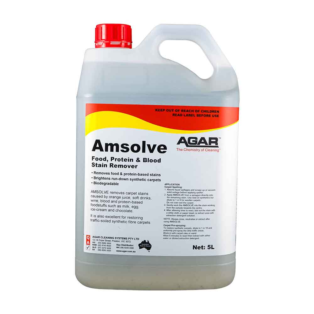 Agar Amsolve Food Protein & Blood Stain Remover 5L