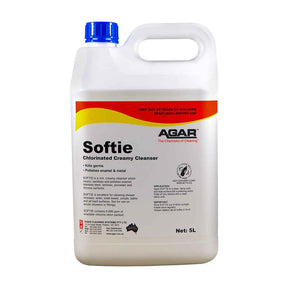 Agar Softie cream cleanser for soap scum, mould marks, water stains and bathroom hard surfaces.