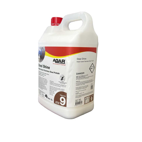 Agar Steel Shine commercial stainless steel polish 5L container