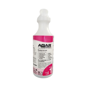 Empty chemical bottle with All Purpose Cleaners