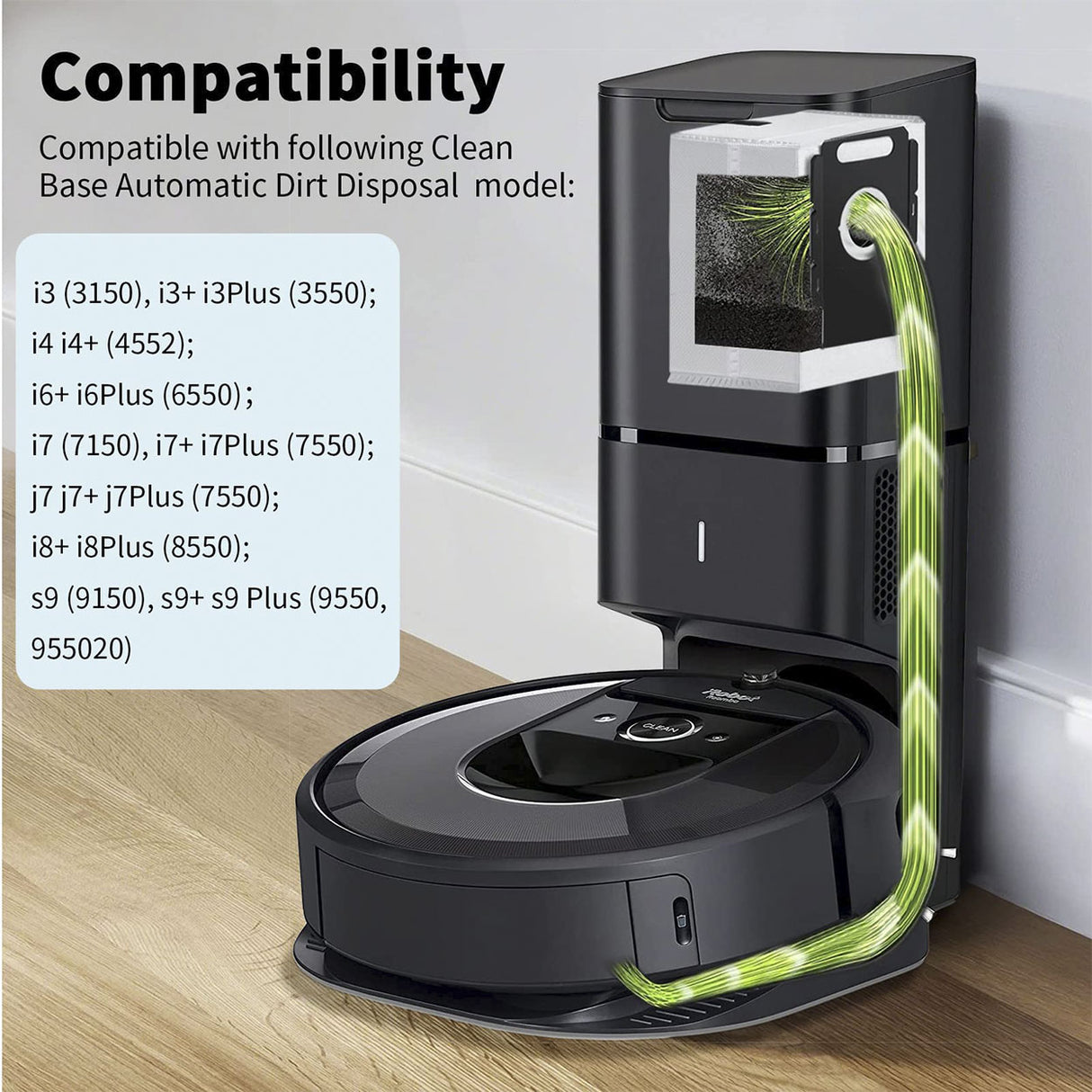 Bags For iRobot Roomba I, S & J Series and Combo 10 Max Robot Vacuum Cleaners, pack of 3