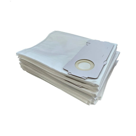 MyVac Festool CT25 dust bags stacked in a pack with rectangular cardboard mounting collars