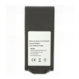 Underside of Dyson V10 battery showing screw mounts
