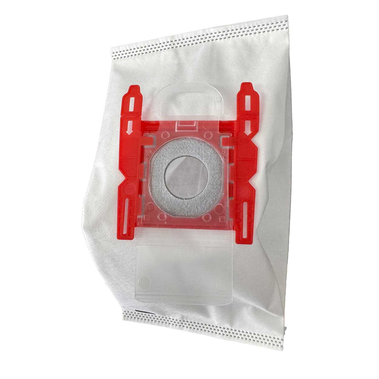 Close-up view of a single multi-layer synthetic dust bag for Bosch GL-40 and GL-30 vacuums.