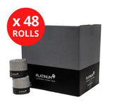 Individually paper wrapped Platinum 3-ply toilet paper 48 pack for commercial bathrooms.