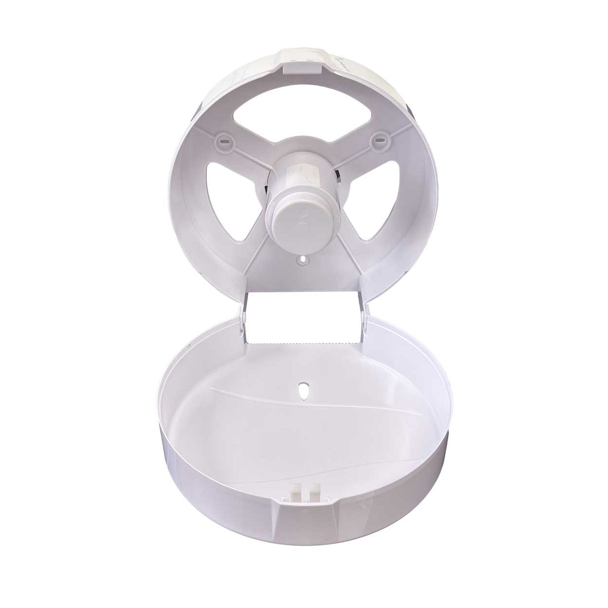 Caprice Jumbo Toilet Roll Dispenser, White ABS Plastic (DPJW)