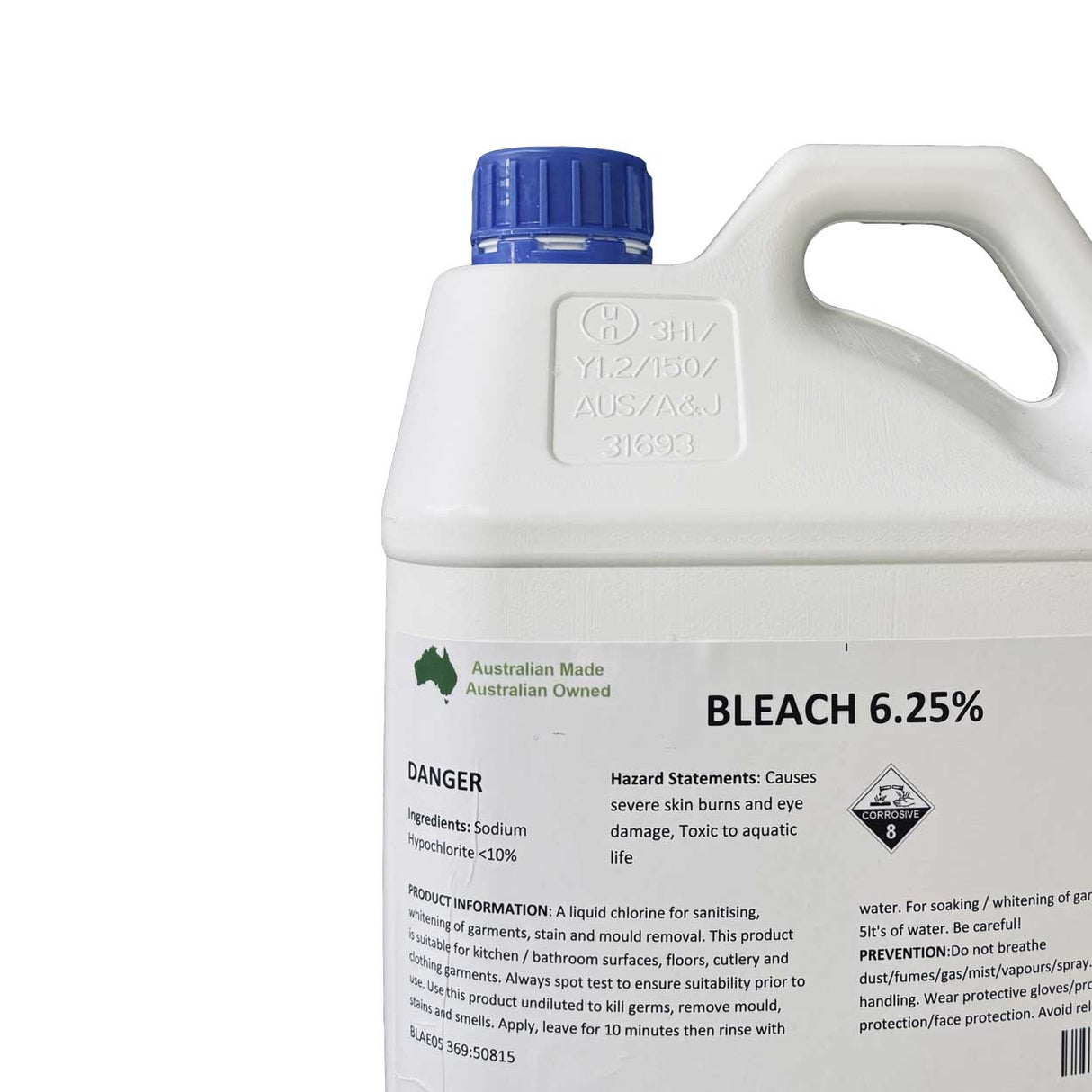 Chemwell Bleach 6% 5Lt – Commercial Grade Disinfectant & Cleaner