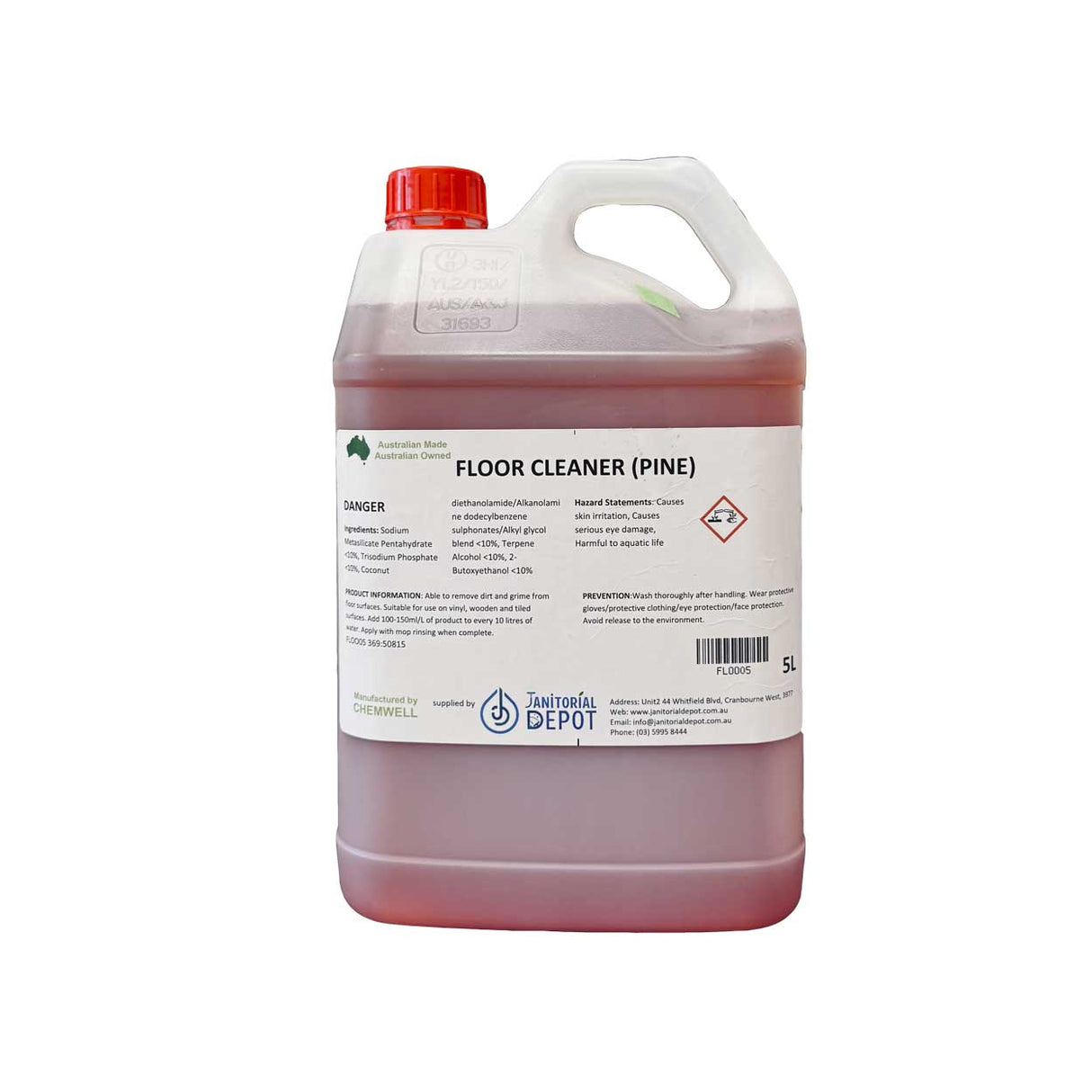 Pine Concentrated Heavy Duty Floor Cleaning Liquid 5Lt