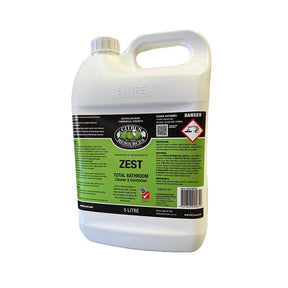 Citrus Resources Zest 5L bathroom cleaner bottle with GECA certification