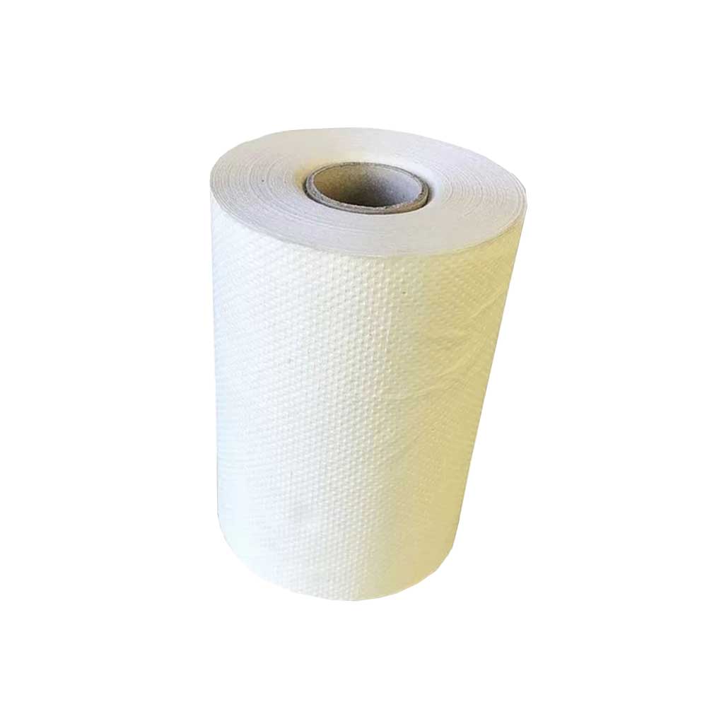 Low lint hand roll towel for streak free surface wiping