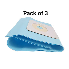 3-pack of 60L to 80L commercial vacuum dust bags for industrial cleaning.