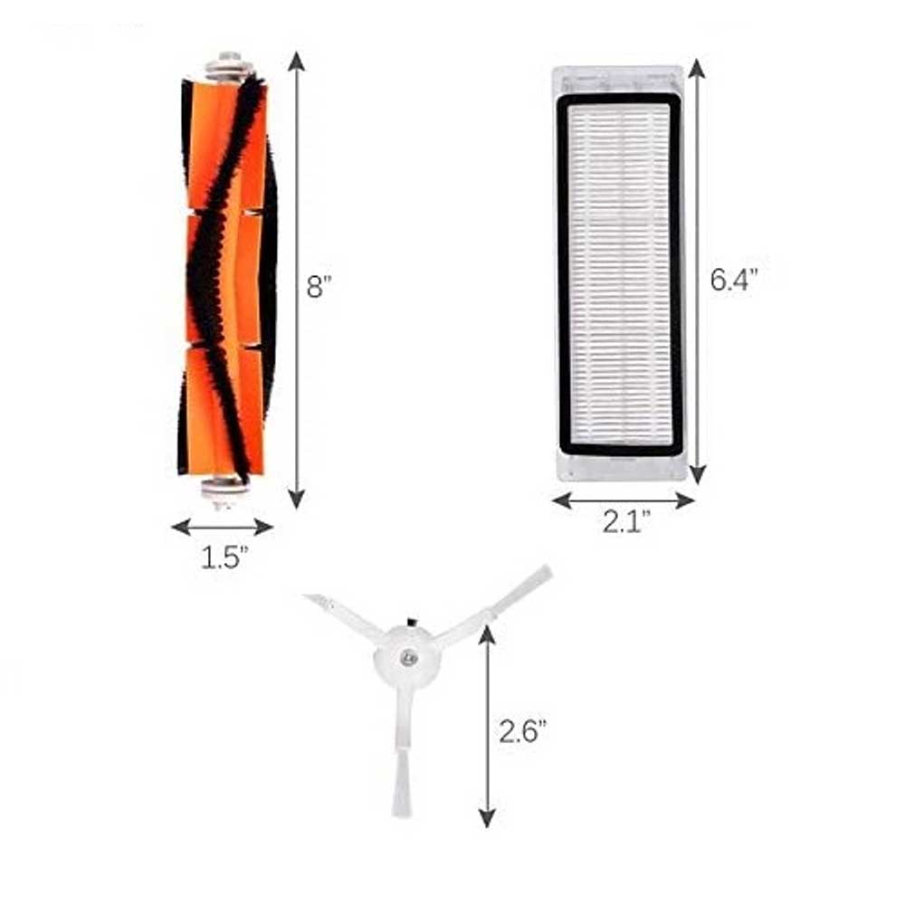 Filters & Brush Kit for Roborock S6, S5, E35, E20 & Mi robot vacuum cleaners