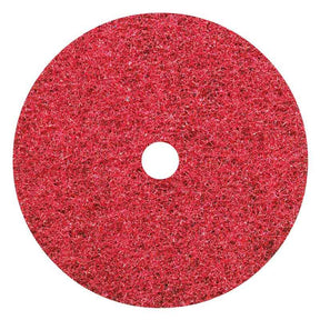 Mildly abrasive red floor pad for commercial floor maintenance