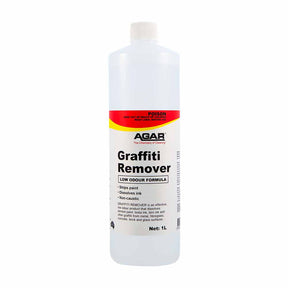 Graffiti and ink remover for metal concrete and fibreglass.