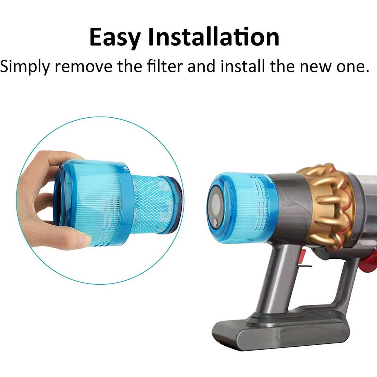 HEPA Filter For DYSON V15 Detect Stick Vacuum Cleaners (2 Pack)