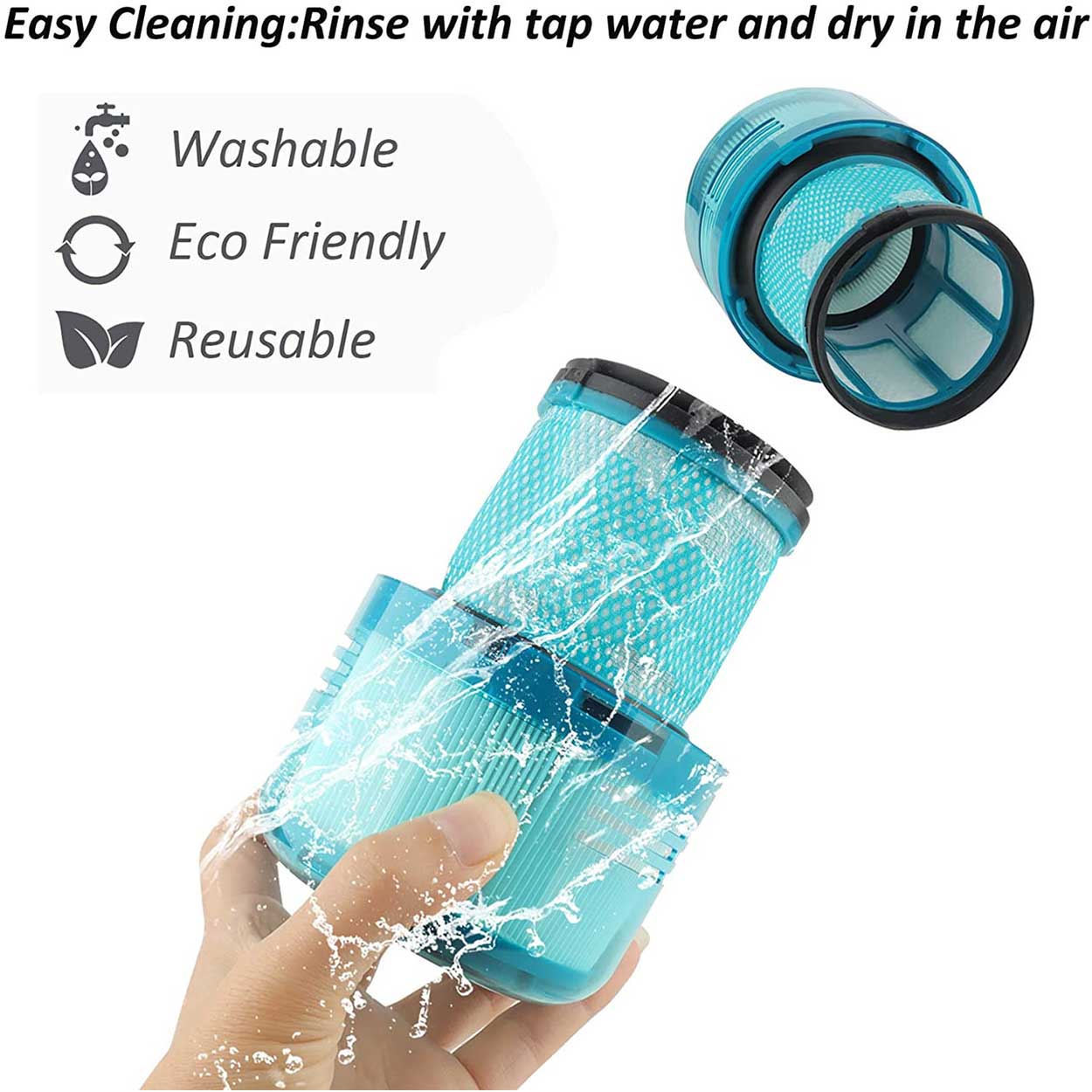 HEPA Filter For DYSON V15 Detect Stick Vacuum Cleaners (2 Pack)