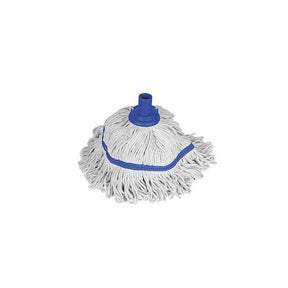 350g blue microfibre loop-end mop head with universal 25mm thread