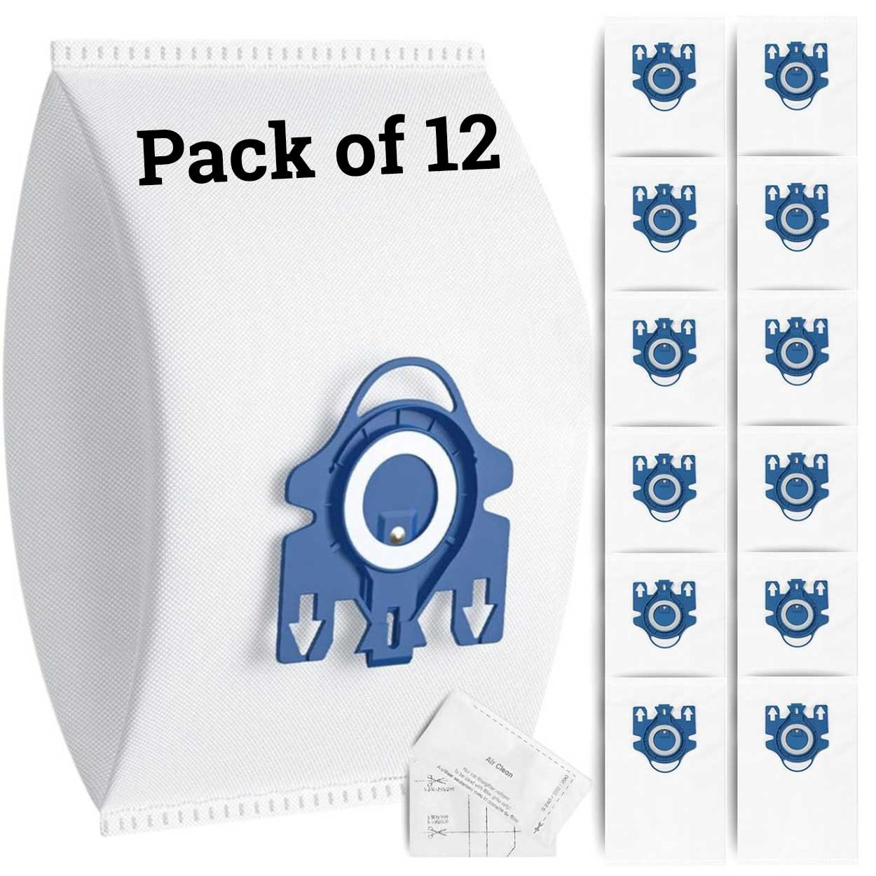 Miele Vacuum Cleaner Bags 3D GN Type and Filters (12 pack)