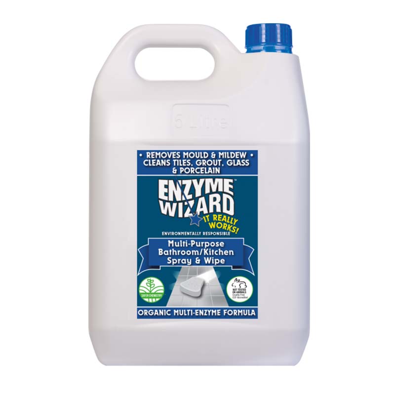 Multi Purpose Bathroom & Kitchen Spray Enzyme Wizard 5Lt