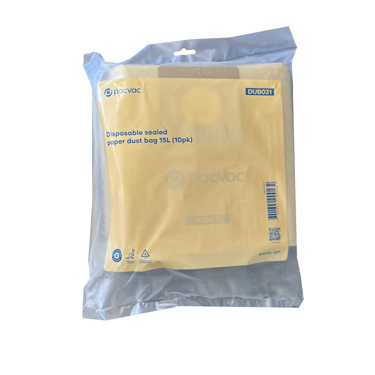 10 x Genuine Pacvac Glide Paper Sealed Vacuum Cleaner Bags