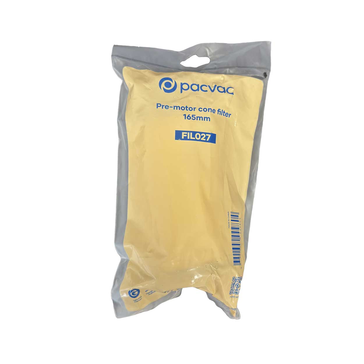Genuine Pacvac FIL027 filter in manufacturer packaging