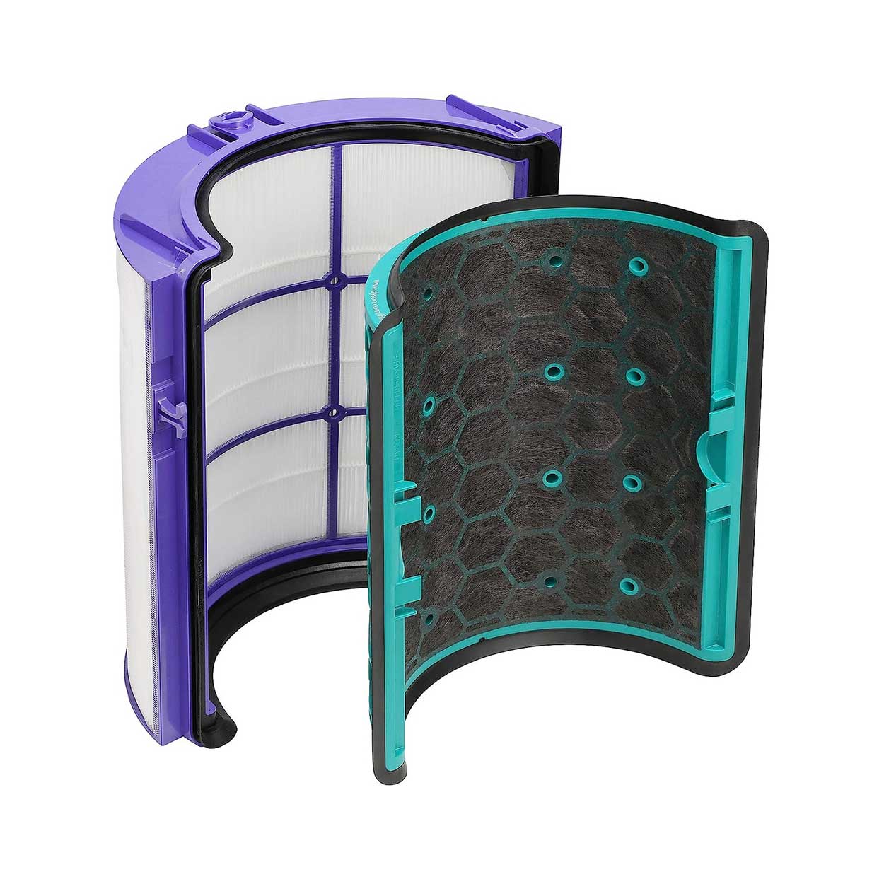 360-degree glass HEPA air filter and carbon inner filter design