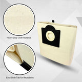 Cloth vacuum bag showing inlet collar for Karcher wet and dry vacuums