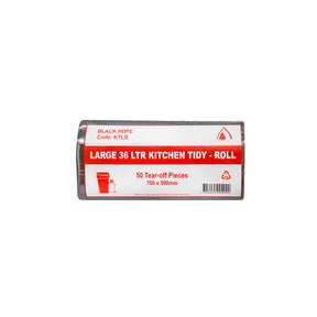 Clean white 36L waste bags for corporate kitchens and washrooms