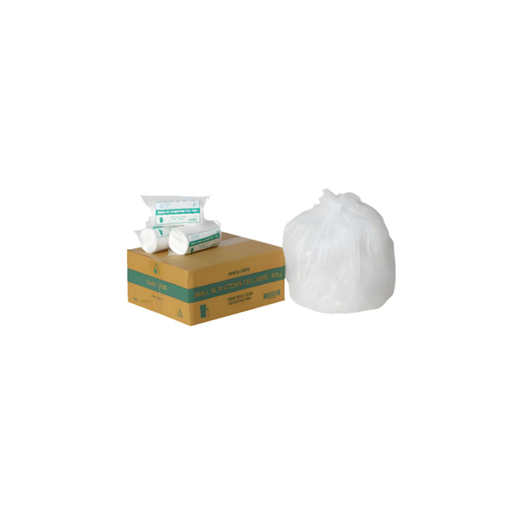 Tidy Garbage Bin Liners White Small 18 Ltr  - 1000 box