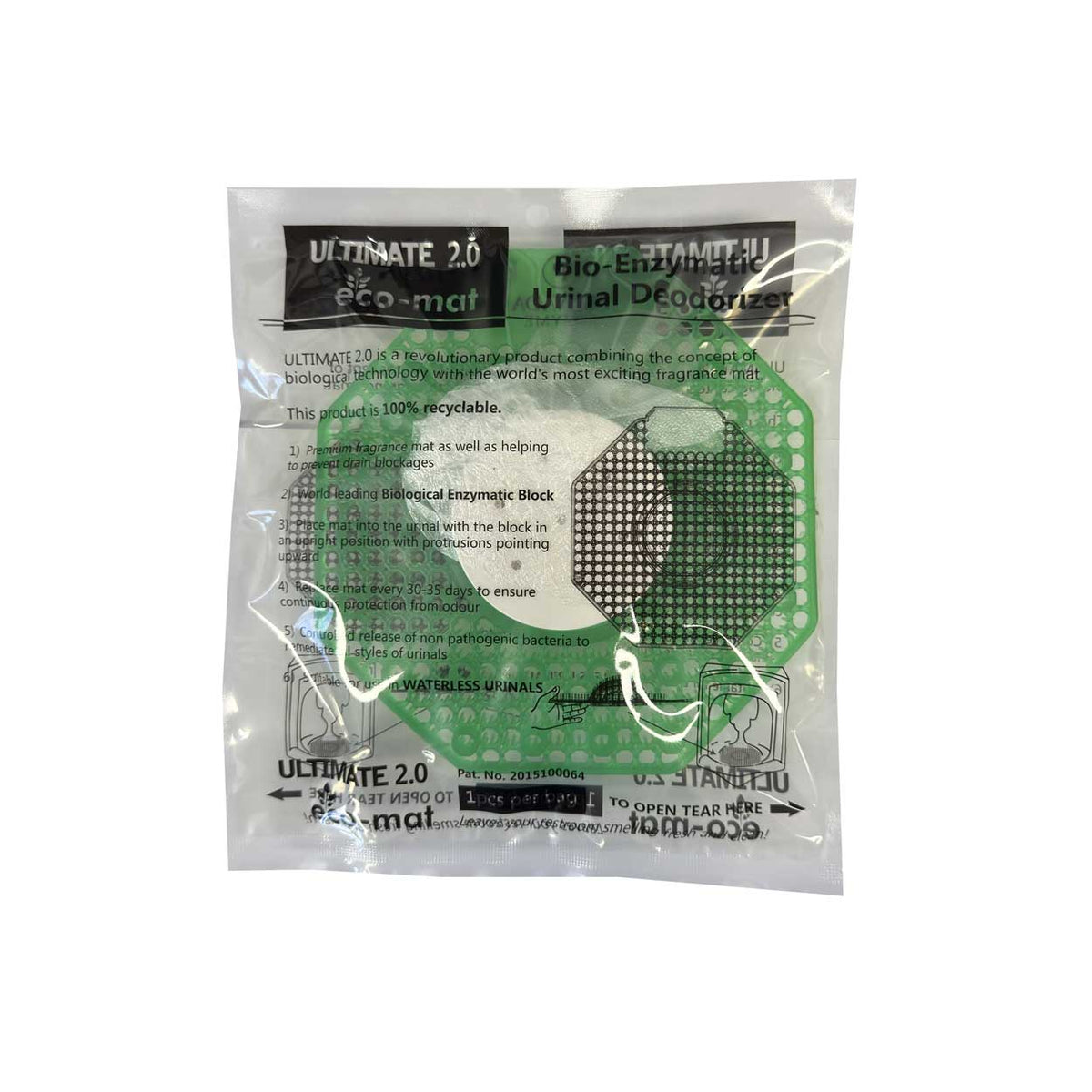 Super Lime urinal screen with enzyme block for commercial washrooms
