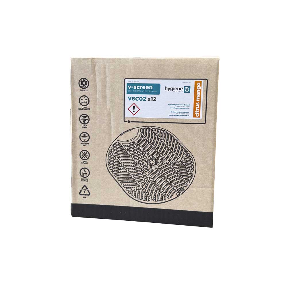 V-Screen Quality Urinal Pad Screens Mango 12pack