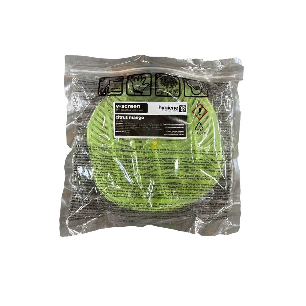V-Screen Quality Urinal Pad Screens Mango 12pack