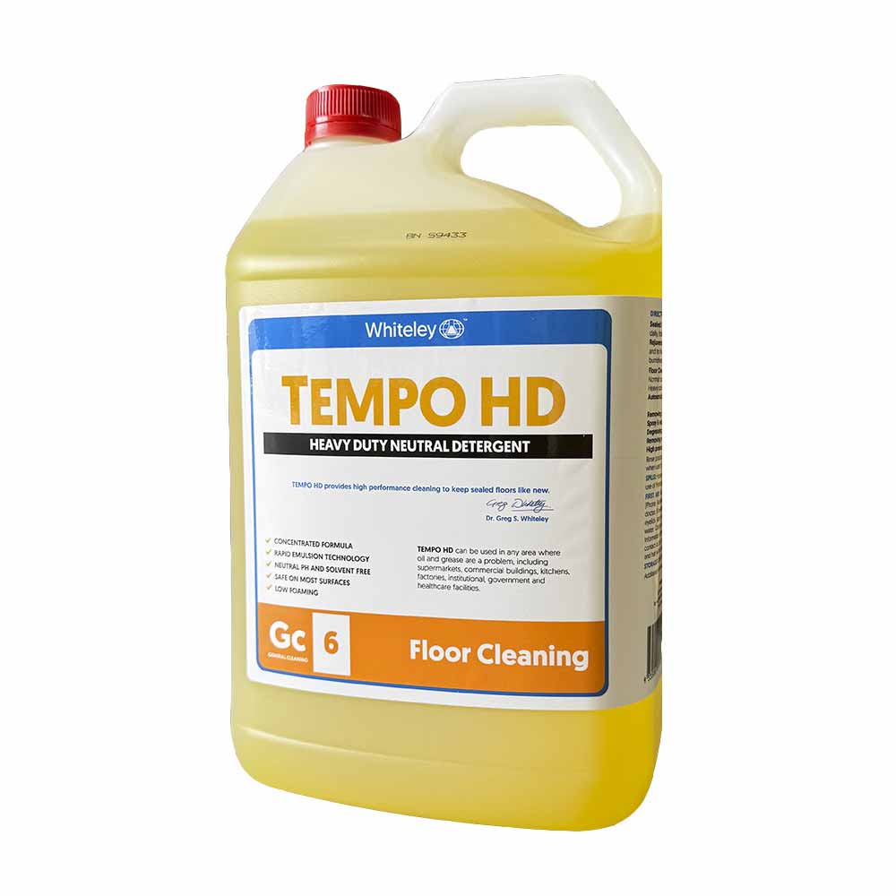 Whiteley Tempo HD: Heavy-Duty Neutral pH Cleaner 5L