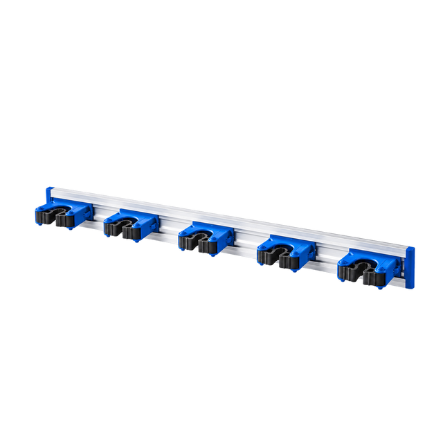 Oates Ezy Storage aluminium handle holder blue with five adjustable holders