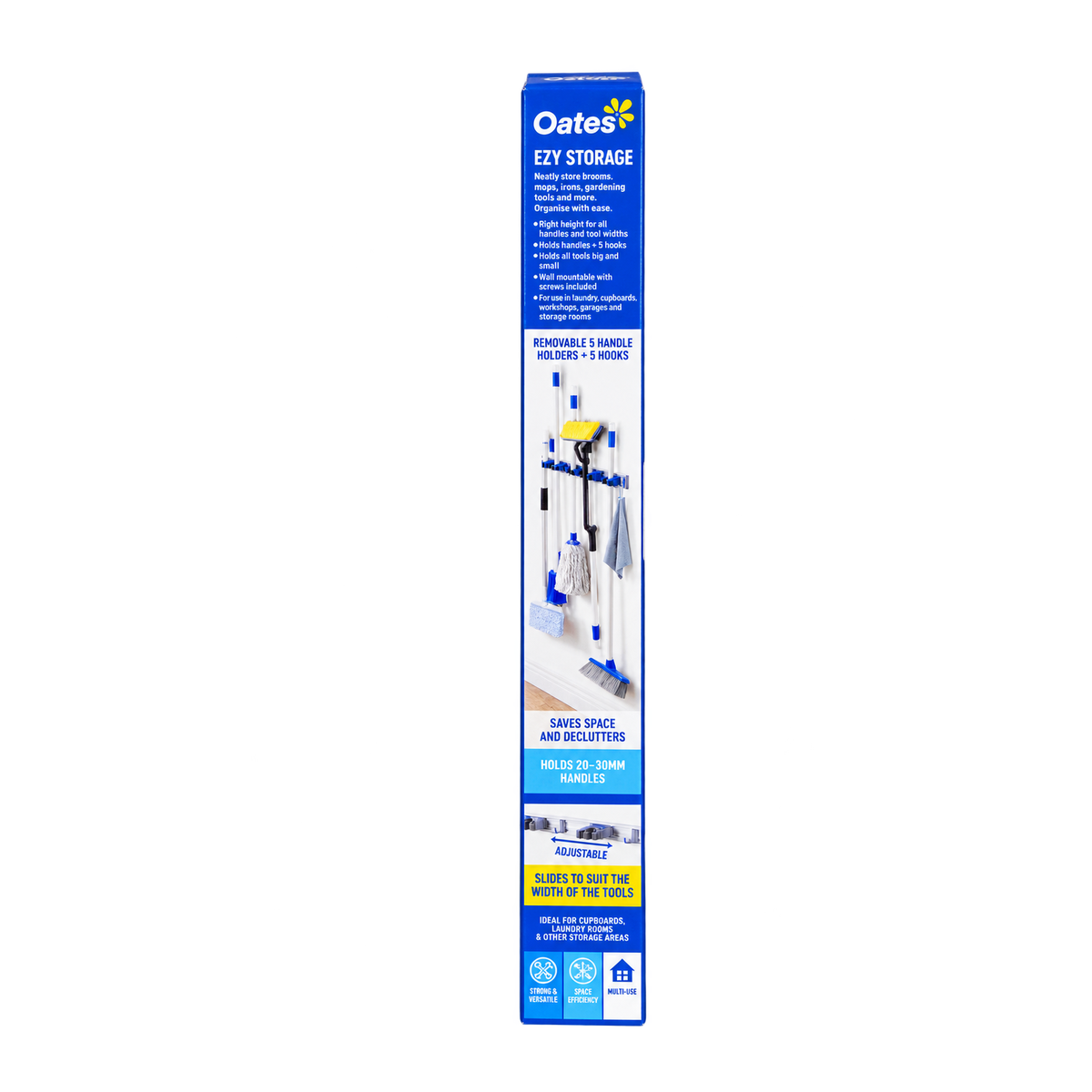 Oates Ezy Storage aluminium handle holder retail packaging front