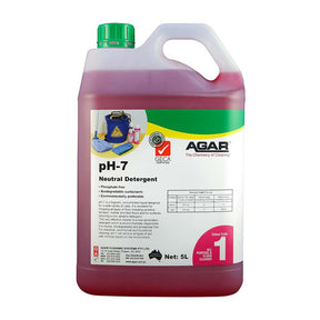 Agar pH-7 neutral detergent concentrate 5Lt front label, GECA certified floor cleaner