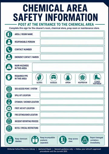 Preview of Chemical Area Safety Information
