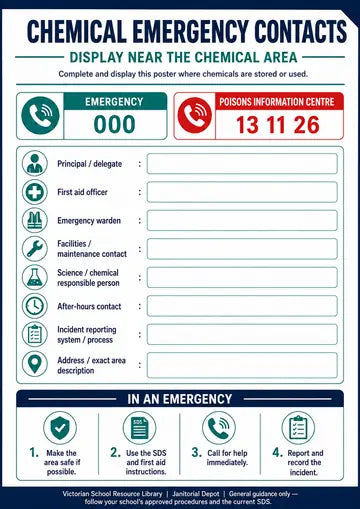 Preview of Chemical Emergency Contacts