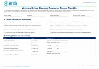 Preview of Victorian School Cleaning Contractor Review Checklist