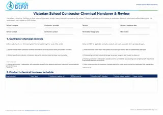 Preview of Victorian School Contractor Chemical Handover and Review